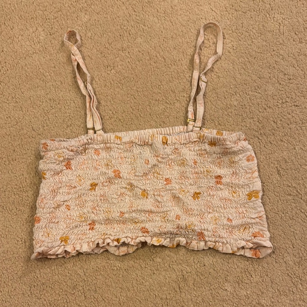 Floral Smocked Crop Top